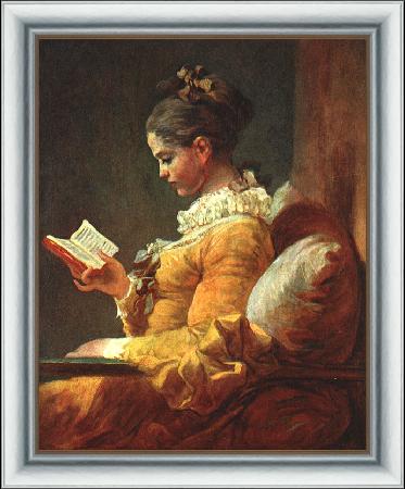 framed  Jean-Honore Fragonard Young Girl Reading, Ta3123-3